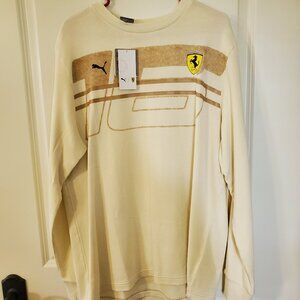 NWT Puma Charles Leclerc Las Vegas Grand Prix Ferrari Race Desert Sun Crewneck L